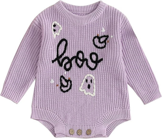 FYBITBO Baby Girl Boy Sweater Knit Oversized Pullover Sweatshirt Romper Onesie Warm Fall Winter Clothes Outfit Newborn