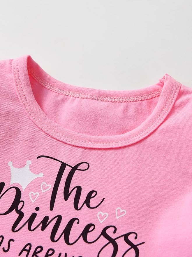 3PCS Baby Girl Clothes Ruffle Floral Shirt Tops Pants Headband Outfit Sets