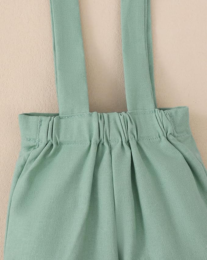 Newborn Baby Boy Clothes Gentleman Wedding Suit Infant Outfits Formal Dress Shirt+Bowtie+Suspender Pants