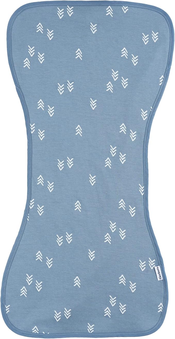 Gerber Baby Unisex Burp Cloths 60-Pack, Blue Gold, Size 10.5" x 21"