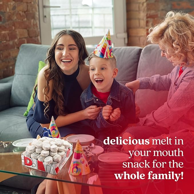 David’s Cookies Happy Birthday Gift for Everyone – 1Lb Butter Pecan Meltaways Cookies with Crunchy Pecans and Powdered Sugar – Premium Fresh Ingredients – Comes with a Lovely Birthday Themed Tin