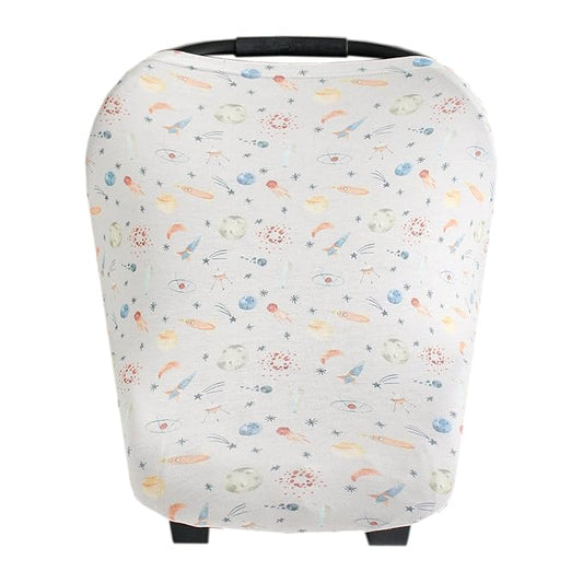 Copper Pearl Multi-Use Cover: Car Seat Covers, Nursing Cover, and Stroller Cover for Sun - Stretchy Fabric, All-Season Use, Stylish Designs, Easy Access for Moms - Cosmos