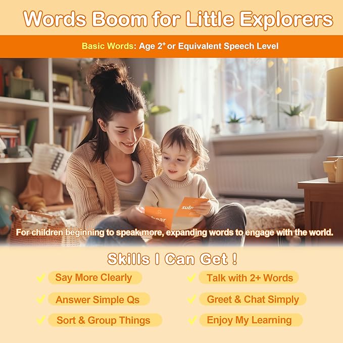 80 Nouns Flash Cards for Toddlers 2-3, Key Vocabulary Flashcards, Sturdy & Durable Realistic Picture Cards for Speech Therapy, Autism Flash Cards for ABA Therapy and Special Education