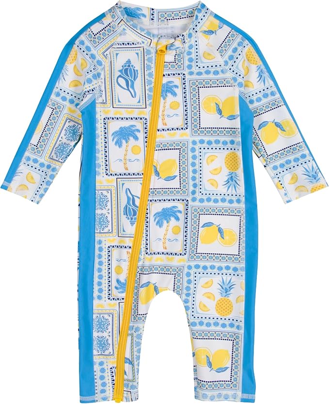 SwimZip Boys' Long-Sleeve UPF 50+ Swimsuit for Baby, Toddler, & Little Boys