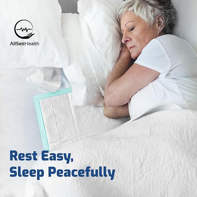 50 Pack Adhesive Disposable Bed Pads for Adults 125 Gram - 3XL 36"x36" Non Slip Chucks Pads Disposable Adult, Incontinence Bed Pads - Disposable Underpads, Waterproof Heavy Duty Pee Pads for Adults