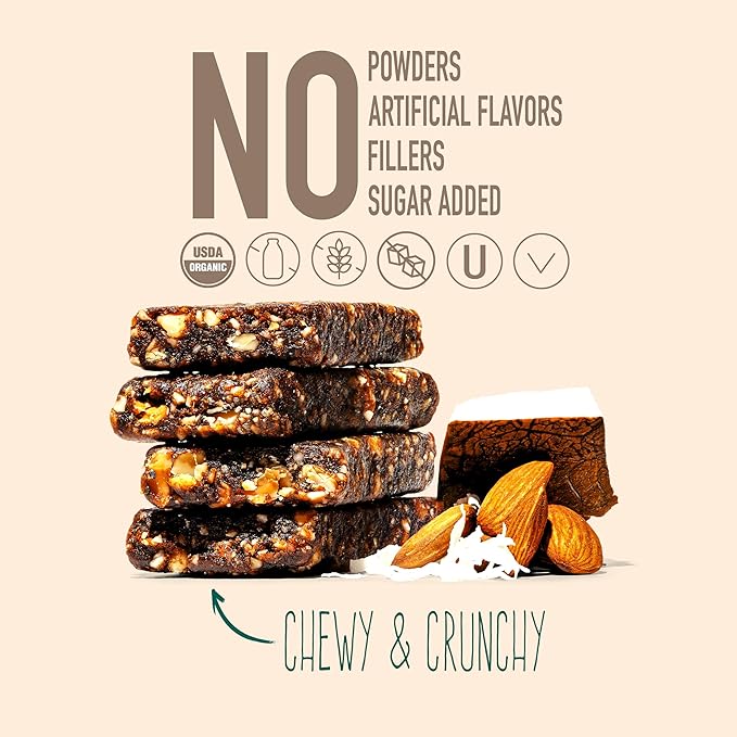 JONESBAR (Variety Pack, 12 Count (Pack of 1)), USDA Organic Fruit & Nut Bar, Non-GMO, Kosher, Vegan, Gluten Free, Simple Snack Bar