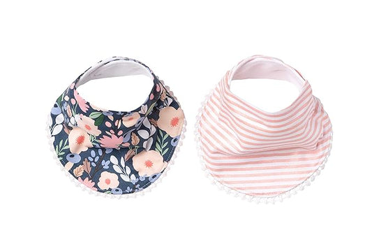 Copper Pearl Baby Bandana Drool Bibs for Drooling and Teething 2-Pack Fashion Bibs Gift Set “Audrey