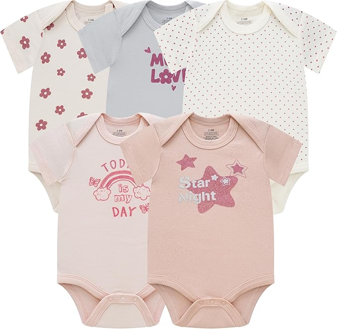 Baby Newborn Layette 10-Piece Sets Cotton Bodysuits Pants Sets for Baby Boys Girls Toddler Unisex Baby Gift Set