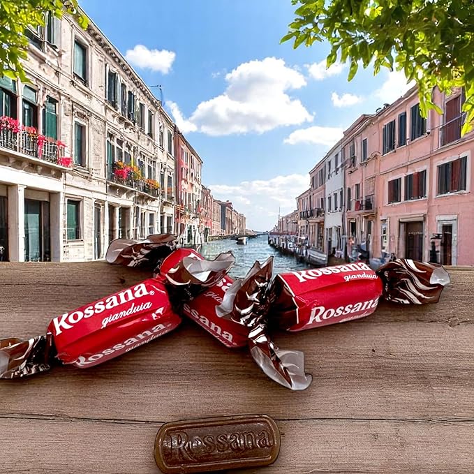 Premium Gourmet Rossana Italian Hard Filled candy-1.5 lbs Individually Wrapped Italian Candy Filled with a creamy Chocolate Hazelnut filling Gluten-Free-Perfect For Any Occasions(24 oz)