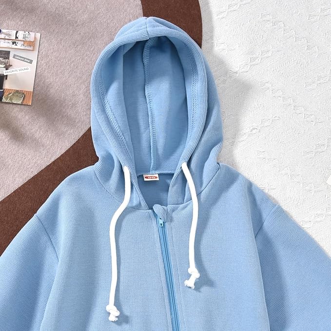 Unutiylo Unisex Baby Boys Girls Long Sleeve Infant Baby Zipper Hooded Jumpsuits Romper Loose Outfit Clothes