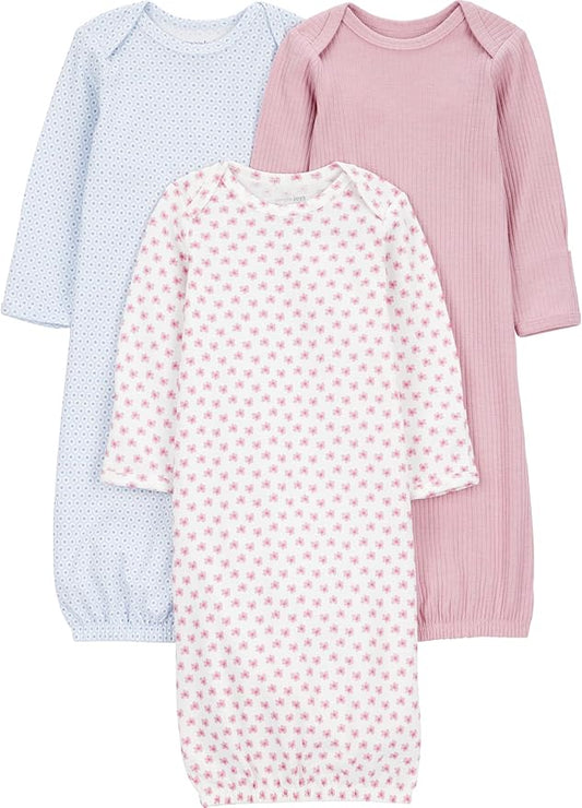 Simple Joys by Carter's baby-girls 3-pack Cotton Sleeper Gown