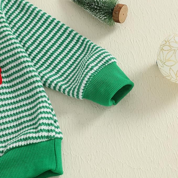 CIYCUIT Toddler Baby Boy Outfits Striped Sweatshirt Pants Clothes Set