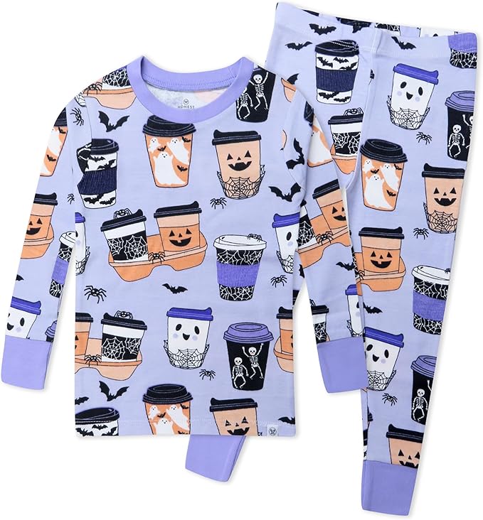 HonestBaby unisex-baby Celebration 2-piece Pajamas Sleepwear Pjs 100% Organic Cotton for Baby, Toddler, Kids