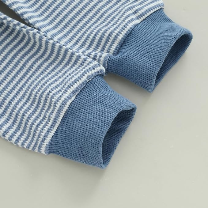 CIYCUIT Toddler Baby Boy Outfits Striped Sweatshirt Pants Clothes Set