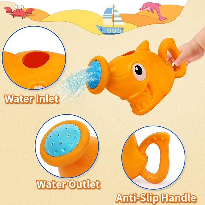 Baby Bath Toys for Kids Ages 1-3,13 Pcs Bathtub Toys for Babies 6-12-18 Months, Mold Free Bath Toys Toddlers 2-4 Years Old,Stacking Cups & Watering Can,Water Table Toys for Infants Boys Girls 1 2 3 4
