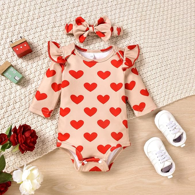 Aalizzwell Preemie Newborn Infant Baby Girls Clothes Ribbed Romper Bodysuit Pants Set Fall Winter Outfits