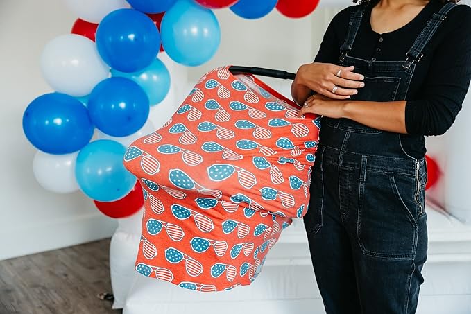 Copper Pearl Multi-Use Cover: Car Seat Covers, Nursing Cover, and Stroller Cover for Sun - Stretchy Fabric, All-Season Use, Stylish Designs, Easy Access for Moms - Spangled