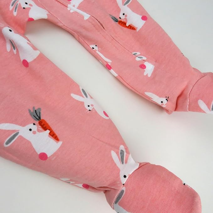 HonestBaby Baby Celebration Sleep & Play Footed One-Piece Pajama Sleeper 100% Organic Cotton