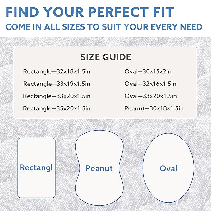 Pro Goleem Baby Bassinet Mattress Pad 30"x18" Peanut Hourglass, Waterproof Soft Cover Gel Memory Foam, Dual Side Cradle Mattress Fit Halo BassiNest Bassinet Series