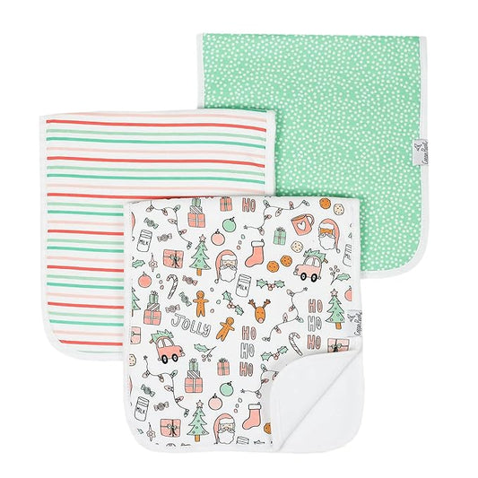 Copper Pearl Baby Burp Cloth Large 21''x10'' Size Premium Absorbent Triple Layer 3-Pack Gift Set Cindy