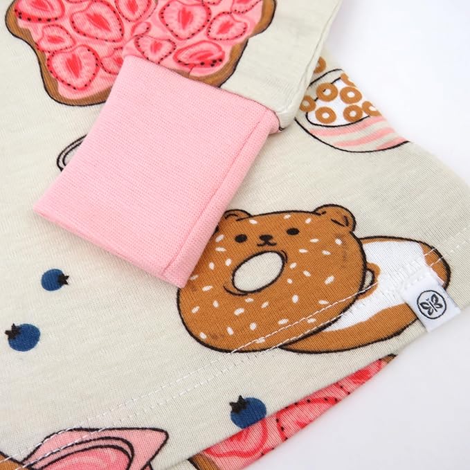 HonestBaby baby-girls 2-piece Pajamas Sleepwear Pjs 100% Organic Cotton for Baby, Toddler, Kids, Girl