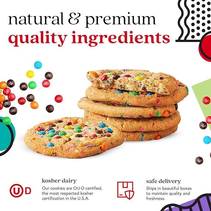 David's Cookies Fresh Baked Decadent Jumbo Birthday Gourmet Cookies – 2lb Gift Basket Tin with 8 Large Birthday Cookies – Bakery-Style Soft and Chewy Dessert for Birthdays, Holidays, Thank You Gifts