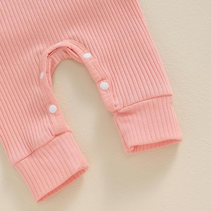 Newborn Girl Clothes Baby Girl Coming Home Outfit Zipper One-piece Outfits Ruffle Footie Bodysuit Jumpsuit Headband