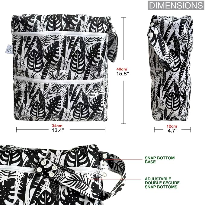 FLOCK THREE 3D Waterproof and Washable Wet Bag Luggage Organiser for Travel storage Stroller Daycare Baby Diapers Yoga Beach Pool Swimsuits Luggage Packing for Travel Accessories (Flower03)