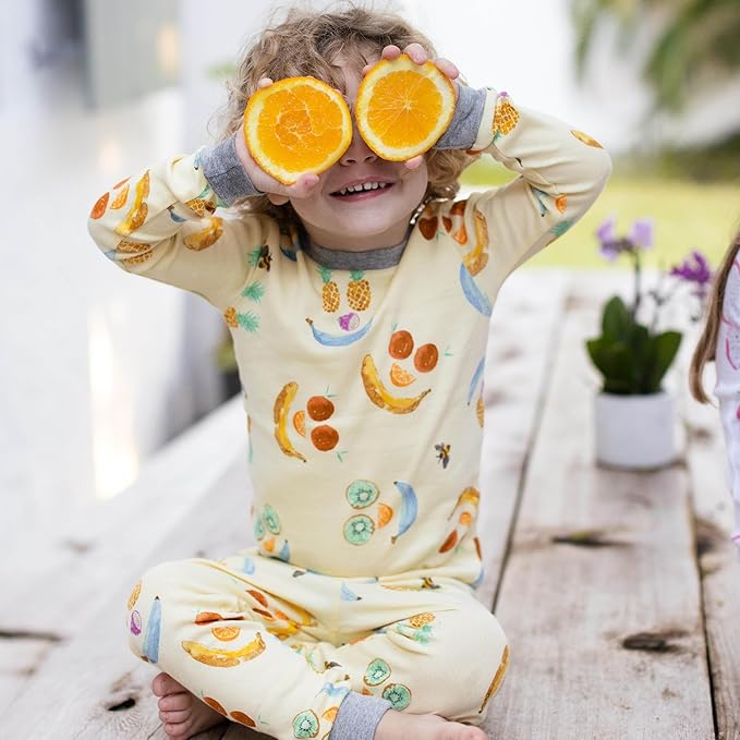 Burt's Bees Baby Boys' 2-Piece Long Sleeve Tee and Pants Organic Cotton Pajama Set