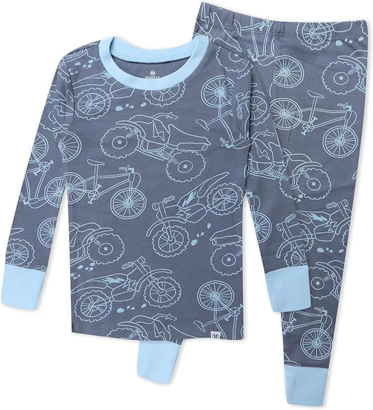 HonestBaby 2-Piece Pajamas Sleepwear Pjs 100% Organic Cotton for Baby, Toddler, Kids, Boy