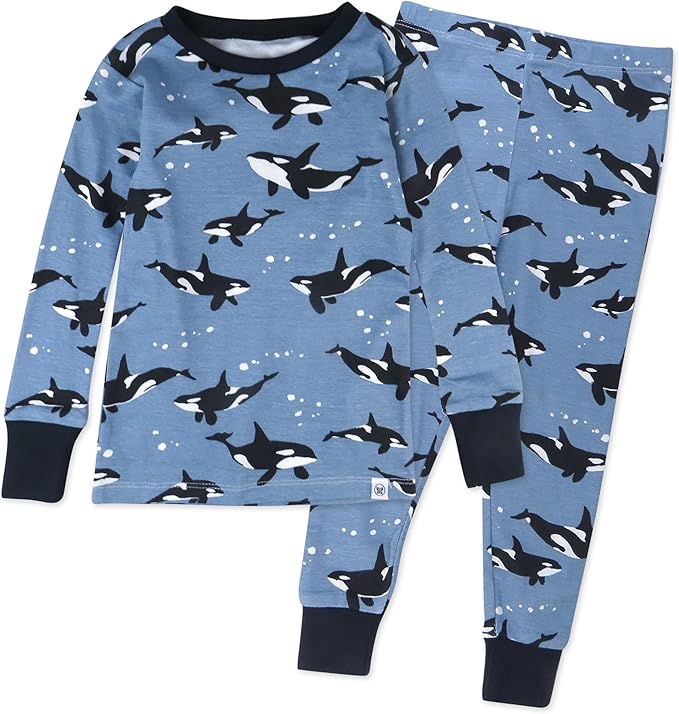 HonestBaby 2-Piece Pajamas Sleepwear Pjs 100% Organic Cotton for Baby, Toddler, Kids, Boy