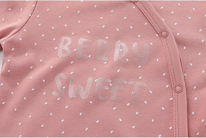 Unisex Baby Boy Girl Footies Rompers Cotton Long Sleeve 3 Pack Infant Jumpsuits 0-12Months Babies' Outfits