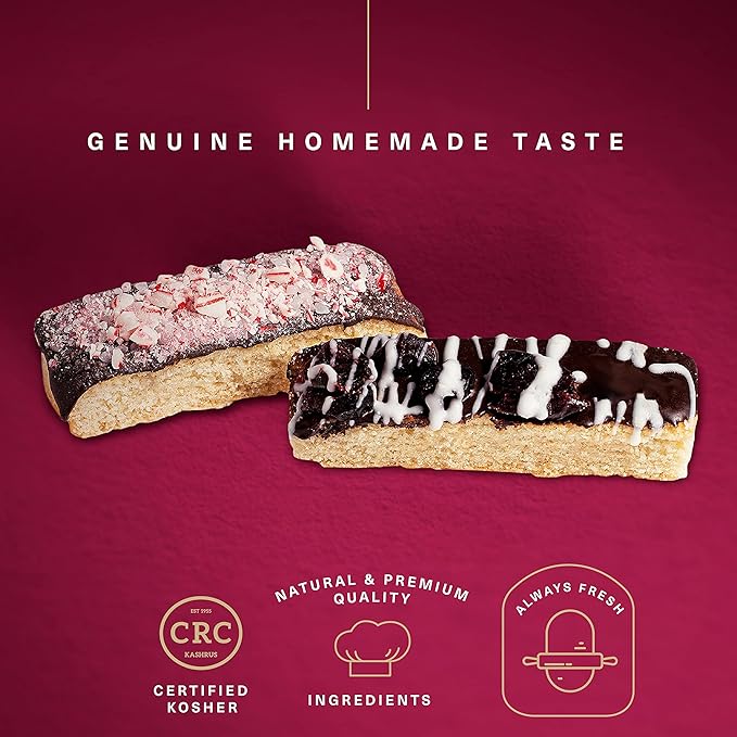 KREMERY Creamy Chocolate Cravings - Chocolate Covered Biscotti Cookies Gift Basket, in Elegant Gift Box (12 Biscotties, Assorted Sweet Toppings) Food Assortments USA Made