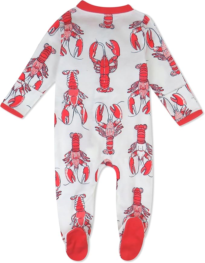 HonestBaby Baby Celebration Sleep & Play Footed One-Piece Pajama Sleeper 100% Organic Cotton