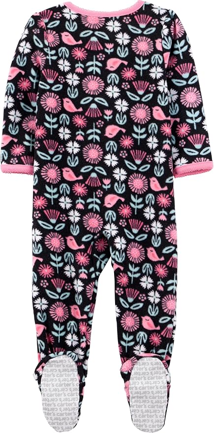Simple Joys by Carter's girls Loose-Fit Flame Resistant Fleece Footed Pajamas