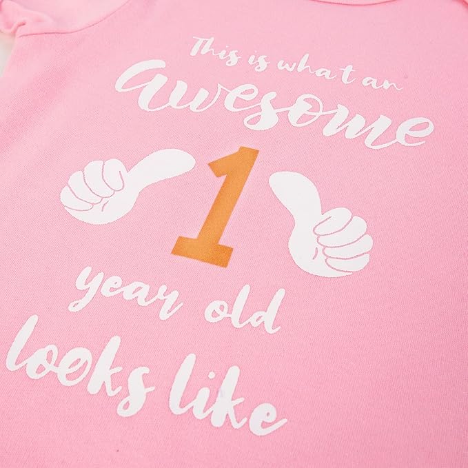 Cnins Funny Baby Bodysuit & Daddy Matching Cotton Outfit for Wild One 1st Birthday, Unisex Newborn Infant Clothes 0-24M