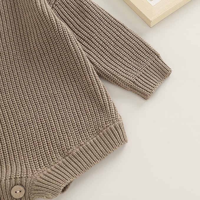 FYBITBO Baby Girl Boy Sweater Knit Oversized Pullover Sweatshirt Romper Onesie Warm Fall Winter Clothes Outfit Newborn