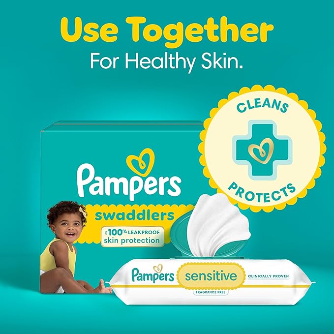 Pampers Baby Diapers - Swaddlers - Size 1, 164 Count, Ultra Absorbent Disposable Infant Diaper