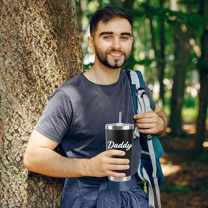 Pregnancy Gifts for New Parents 20 Oz Mom and Dad Tumbler Set for First Time Moms Dads Expecting Parents to Be Mother's Day Father's Day Baby Shower Gender Reveal Presents Xmas Gifts(Rose Gold&Black)