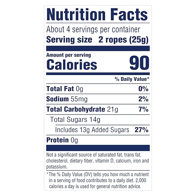 SweeTARTS Ropes, Candy, Tangy Strawberry, Soft and Chewy, 3.5 oz (Pack of 12)