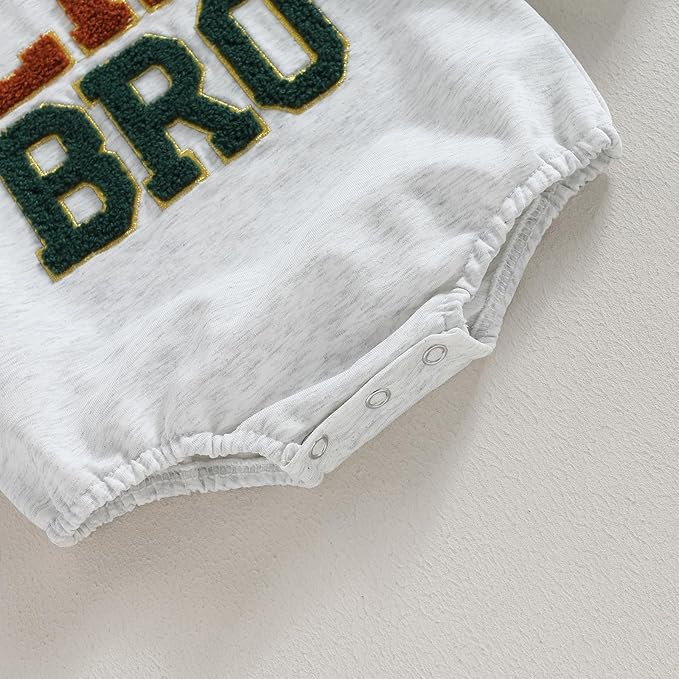 VISGOGO Infant Baby Boy Girls Big Lil Bro Big Lil Sis Matching Set Sweatshirt Romper Embroidery Sweater Toddler Clothes