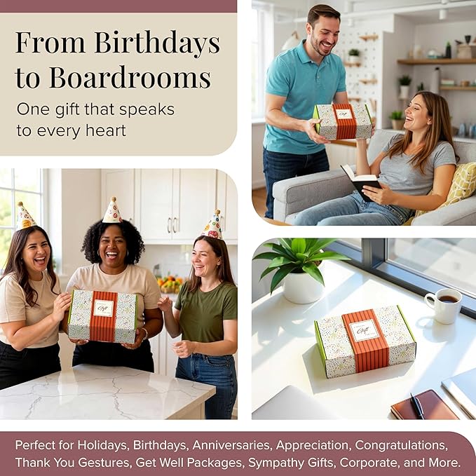 Broadway Basketeers Cookies Gift Baskets for Delivery Fresh Baked Gourmet Cookies and Brownies, Individually Wrapped Edible Care Package for Mom, Grandpa, Families, Holiday Gifts, Christmas, Coworkers