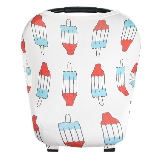 Copper Pearl Multi-Use Cover: Car Seat Covers, Nursing Cover, and Stroller Cover for Sun - Stretchy Fabric, All-Season Use, Stylish Designs, Easy Access for Moms - Rocket