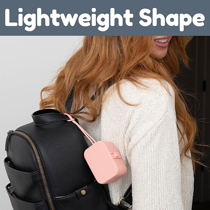 Silicone Pacifier Case - Hygienic Sealed Closure, One-Piece Easy-to-Clean Design,100% Food-Grade, BPA-Free Baby Pacifier Holder Case, Binky Holder, Attach to Any Diaper Bag or Stroller - Baby’s Aid