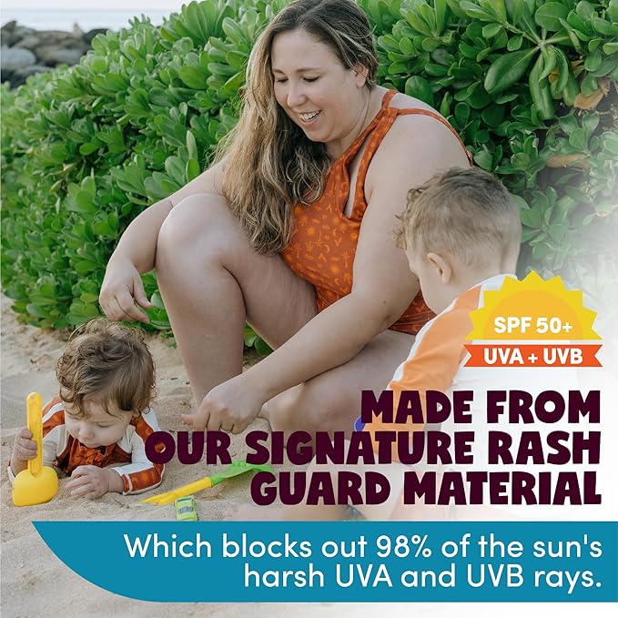 SwimZip Boys' Long-Sleeve UPF 50+ Swimsuit for Baby, Toddler, & Little Boys