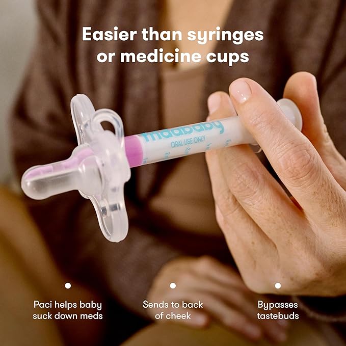 Frida Baby Medicine Pacifier Syringe, Accu-Dose Paci, Medi Frida Dispenser for Mess & Fuss Free Use, Made in USA