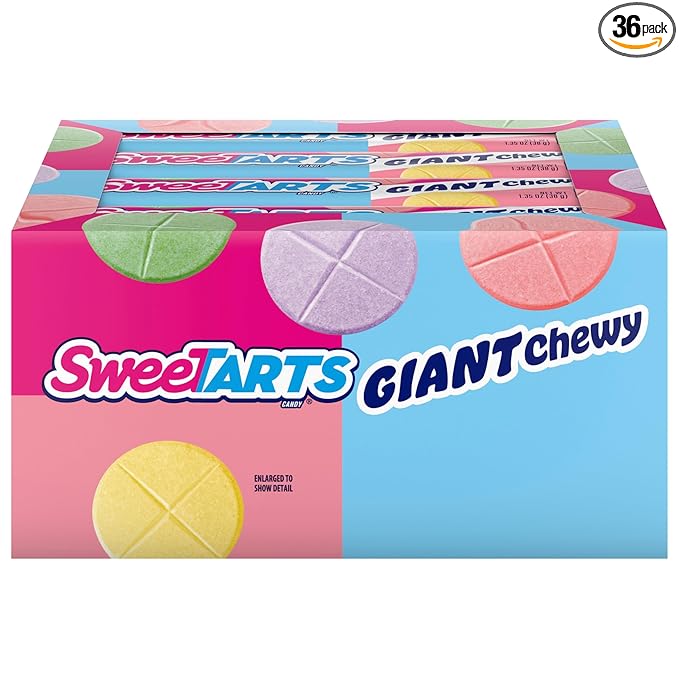 SweeTARTS Giant Chewy Candy, Sweet and Tart, 1.35 oz, 36 count