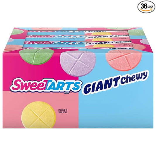 SweeTARTS Giant Chewy Candy, Sweet and Tart, 1.35 oz, 36 count