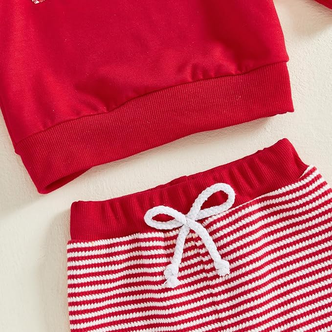 CIYCUIT Toddler Baby Boy Outfits Striped Sweatshirt Pants Clothes Set