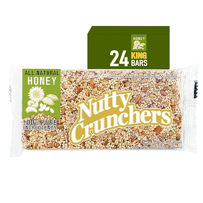 Nutty Crunchers Bars (Honey Mix, 24 Large Bars/box)